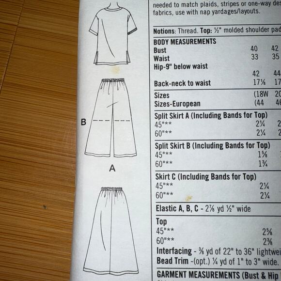 Vintage 1995 Simplicity Womens pattern 9535 Size 18W-24W uncut - Picture 6 of 6